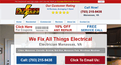 Desktop Screenshot of electricianmanassas.com