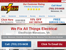 Tablet Screenshot of electricianmanassas.com